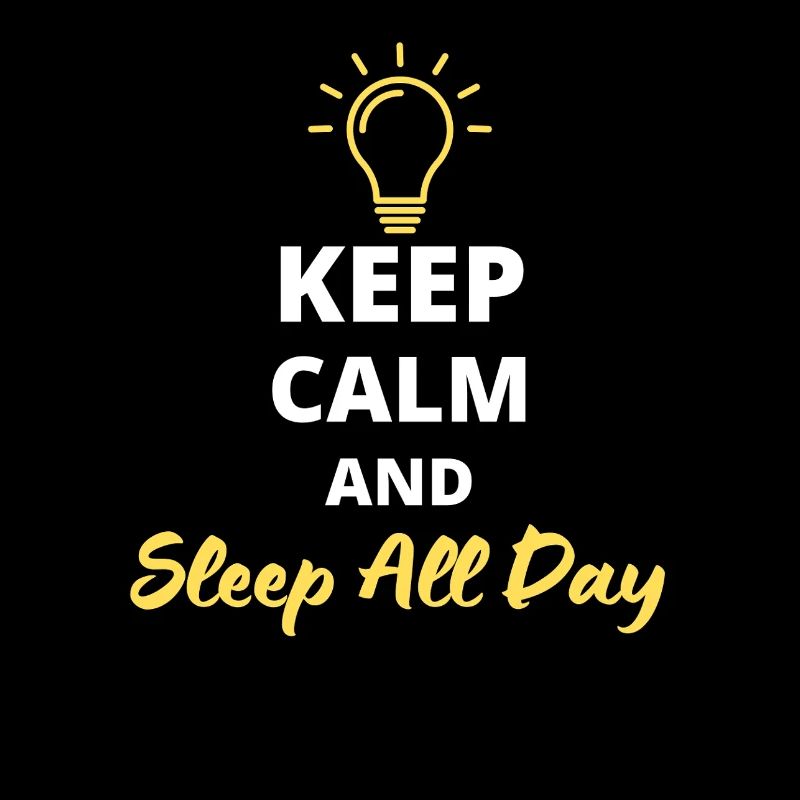Fun "Keep Calm and Sleep All Day" T-shirt