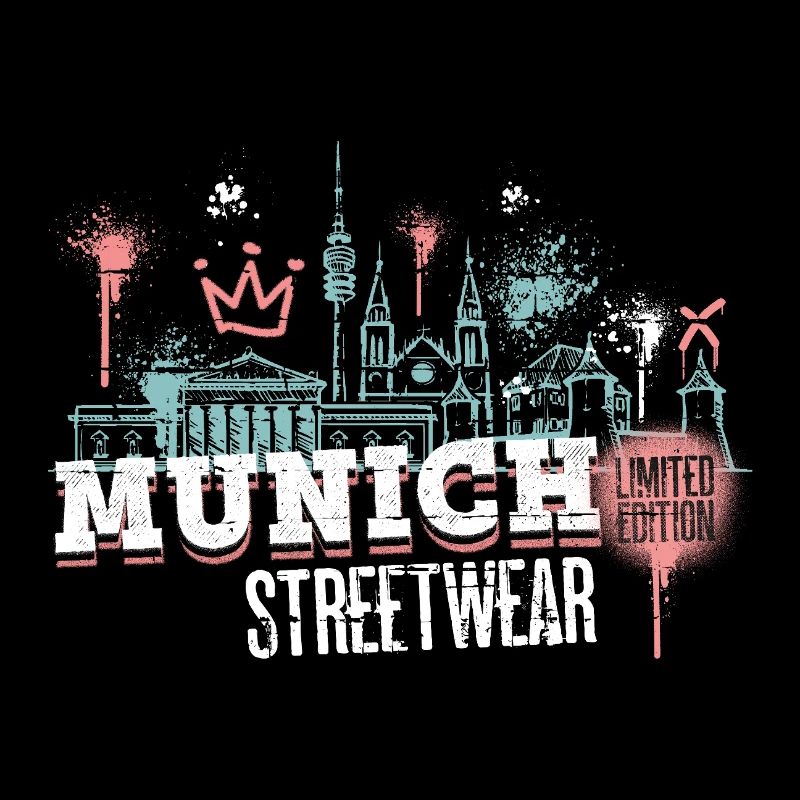 Munich Munich Skyline City Germany Graffiti