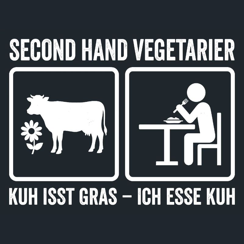 Second Hand Vegetarier – Lustiges Fleisch Design