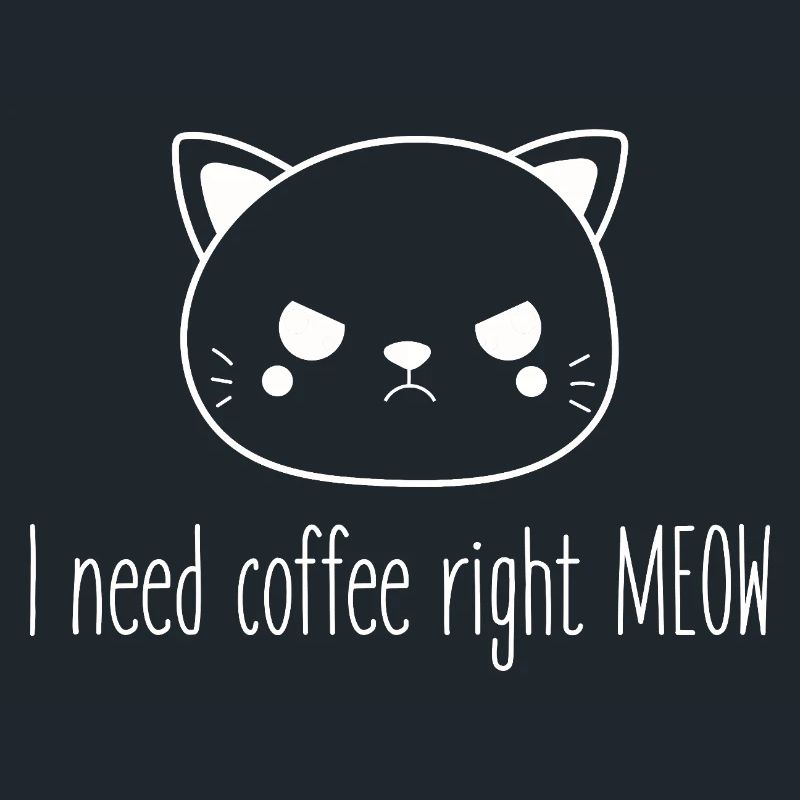 I need coffee right now! Stressed cat