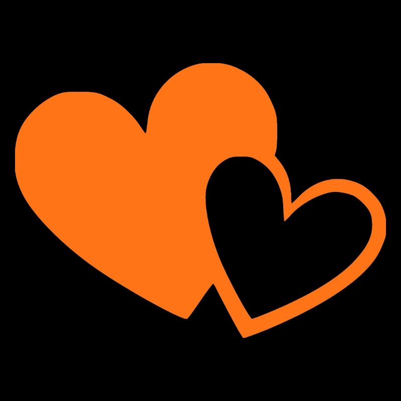 orange heart orange heart heart pattern