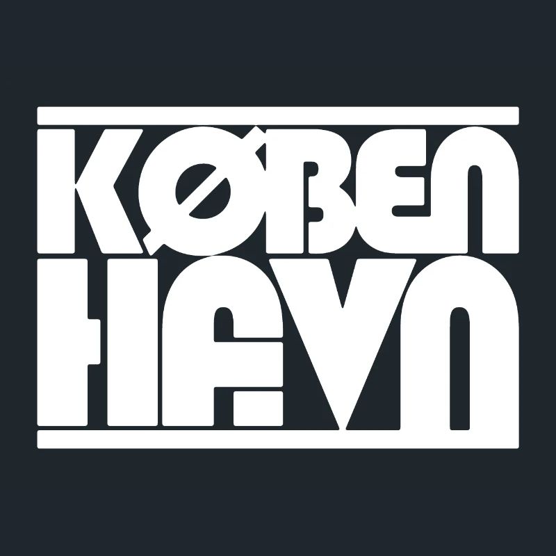 Conception du lettrage du Danmark de Copenhague