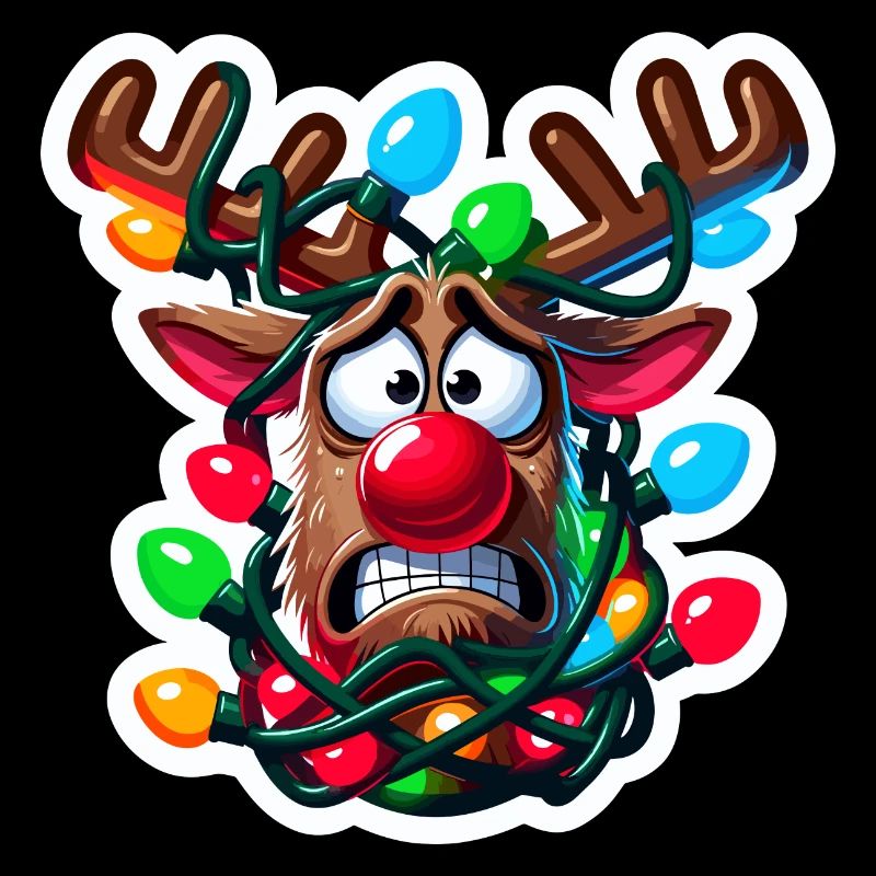Lustiges Rentier Weihnachtsdesign