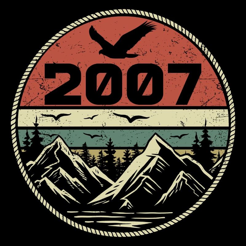 Vintage 2007 Classique 2007 rétro 2007 Cadeau 2007
