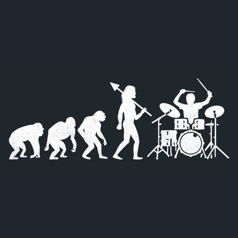 Drummer Evolution Drum Music Lover Drumming Drumme