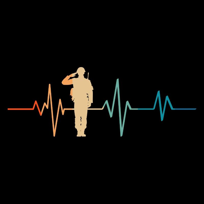 Militär Retro Herzschlag