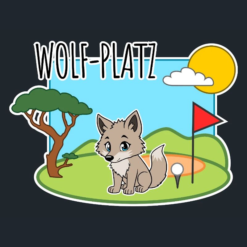 Wolf-Platz - Ein Wolf auf dem Golfplatz