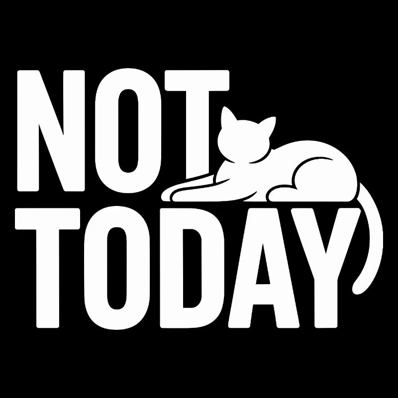 Cat Saying Not Today Office Cat Home Office Cat