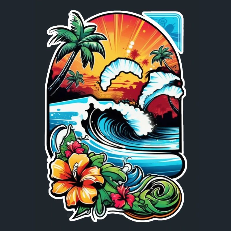 surf plage palmier soleil vacances