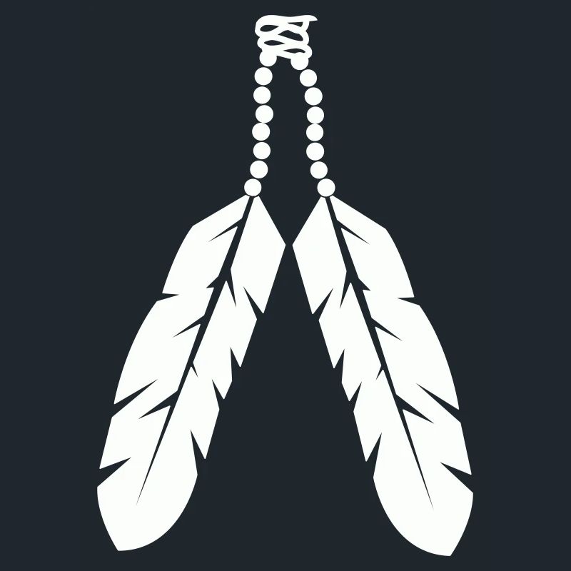 Conception de pendentif en plume autochtone