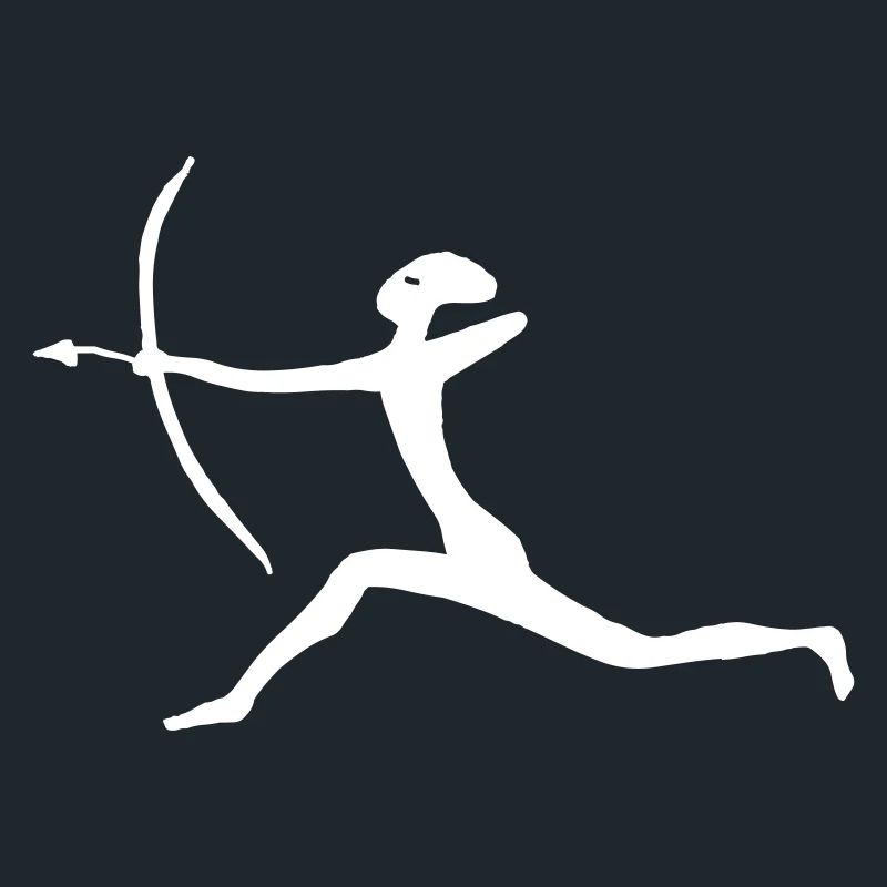 Chasseurs avec flèche et arc