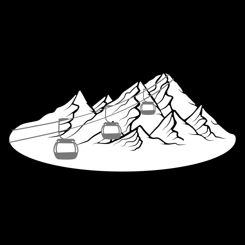 snow mountains cable car gondola winter vacation vacations