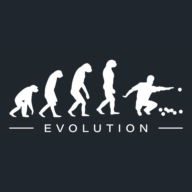 Boulespieler Pentanqué Evolution Entwicklung