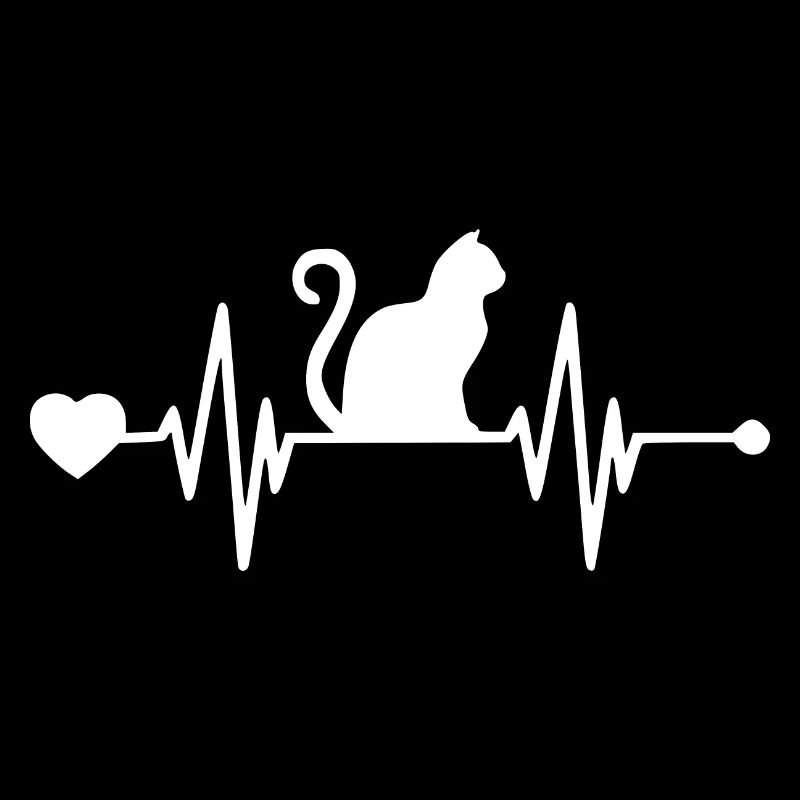 Katze - Heartbeat mit Herz - Tierliebe
