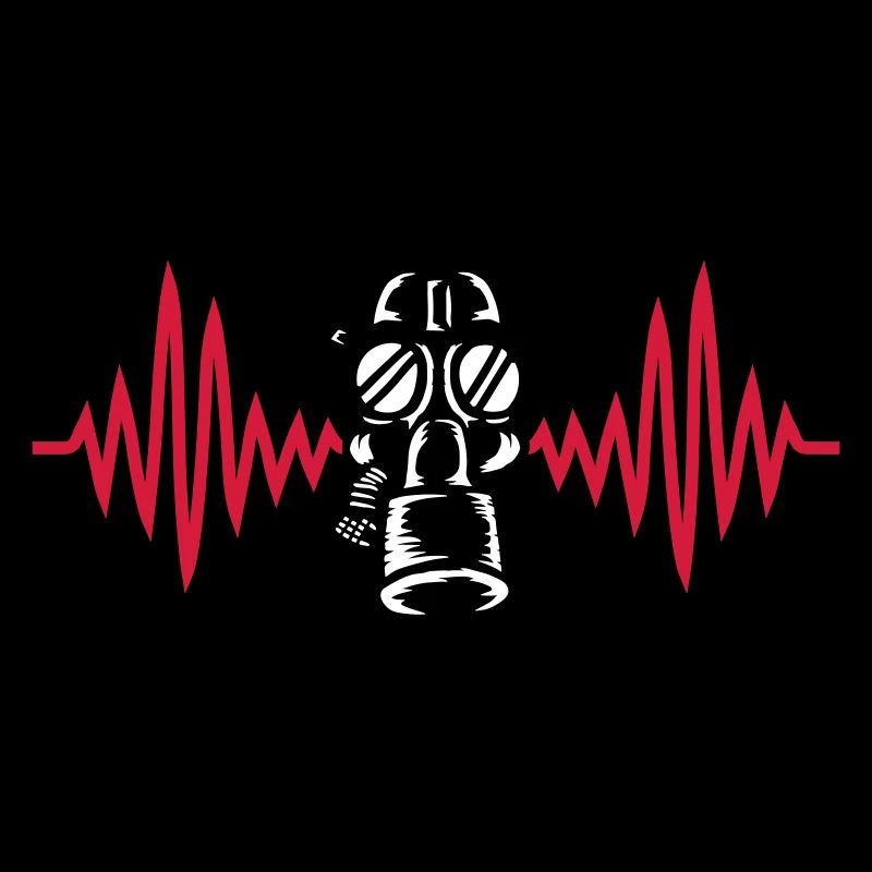 Pulse Retro Gas Mask Heartbeat
