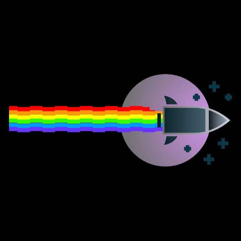 Nyam Rainbow Rocket to the Moon