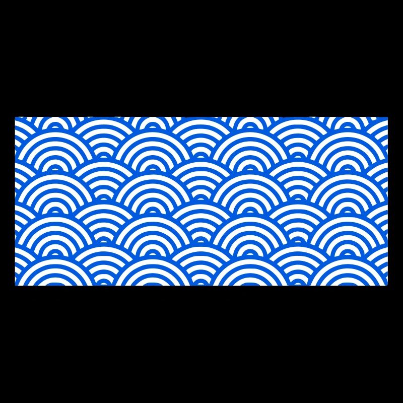 Blue Sushi Waves Pattern