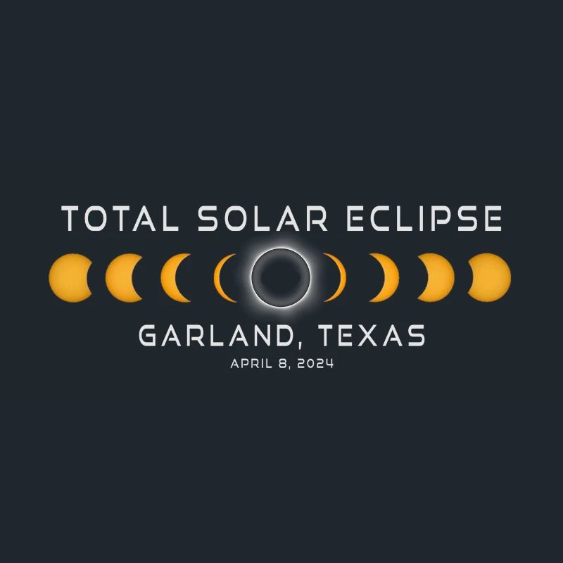 Garland Texas Solar Eclipse 2024 April 8 Souvenir