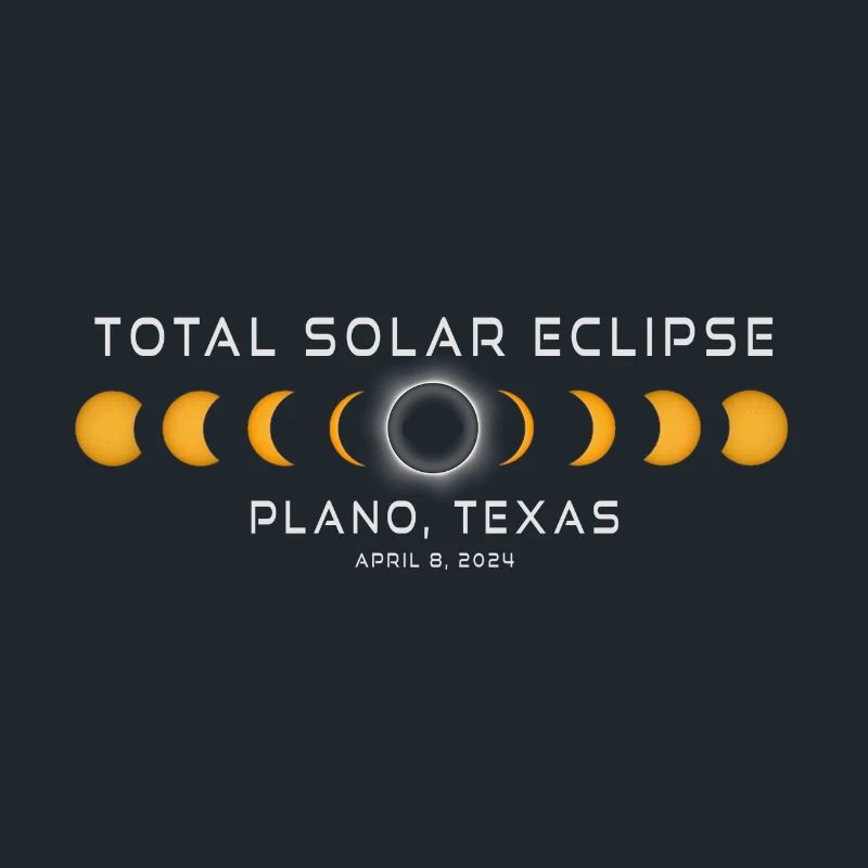 Plano Texas Solar Eclipse 2024 8 avril Souvenir