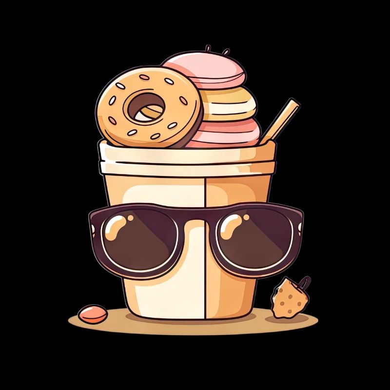 Kaffeebecher Sonnenbrille Topping