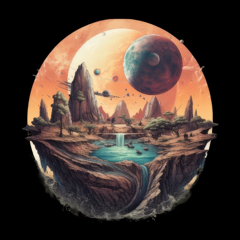 Futuristisch Leben auf Planeten