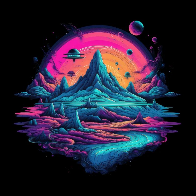 Futuristisch Leben auf Planeten