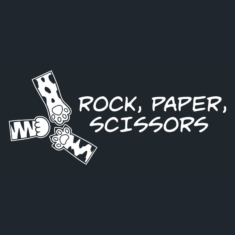 Mignon Kawaii Chat Patte Rock Papier Ciseaux Kitty Cat