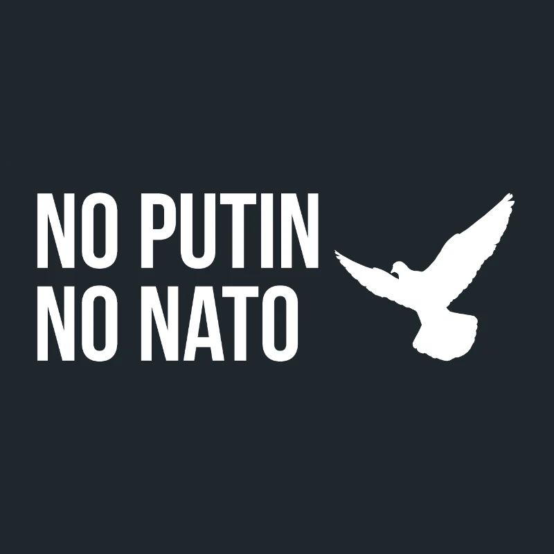 PAS DE POUTINE, PAS D’OTAN avec la colombe de la paix
