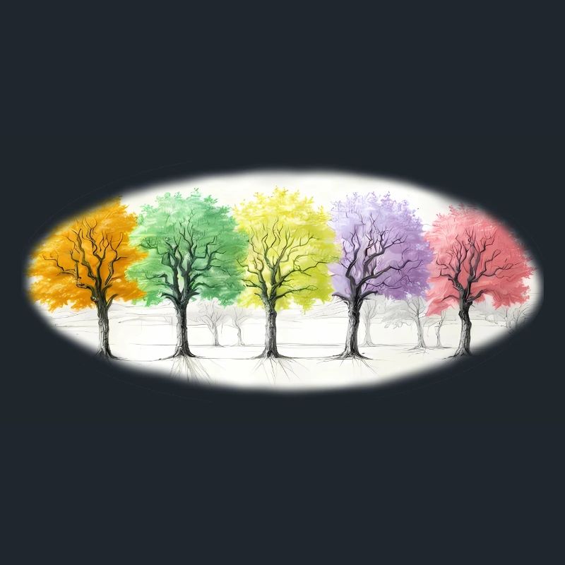 Colorful Trees Tree Forest