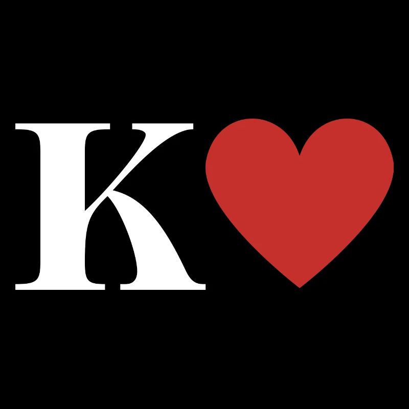 Buchstabe k Rotes Herz