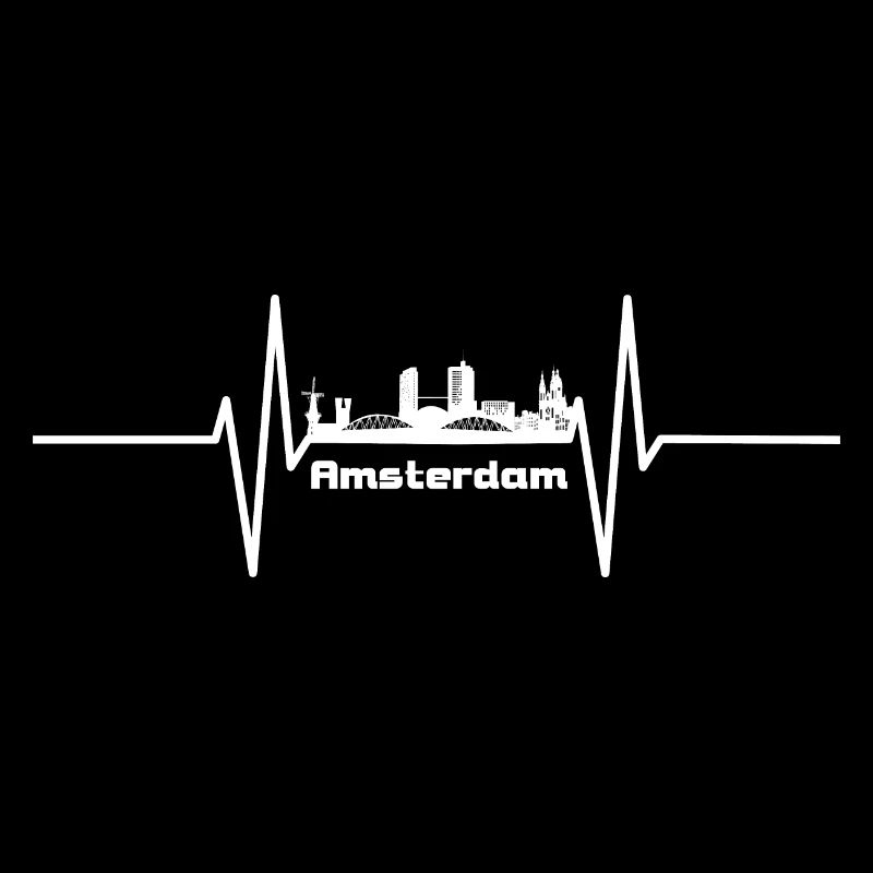 Battement de cœur avec Skyline Amsterdam