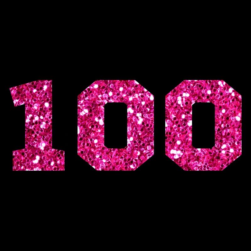 Numéro 100 paillettes rose - 100e anniversaire