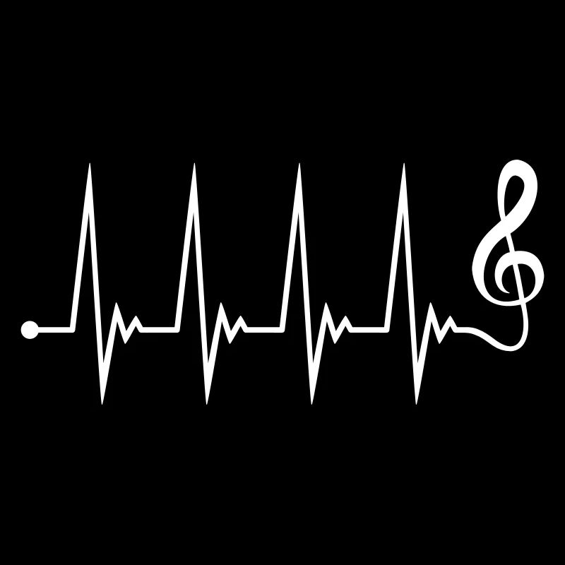 Music clef pulse frequency note heartbeat