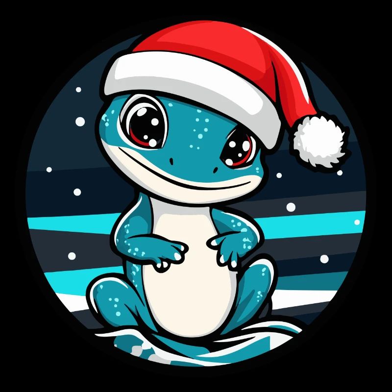Echse Weihnachten Tier