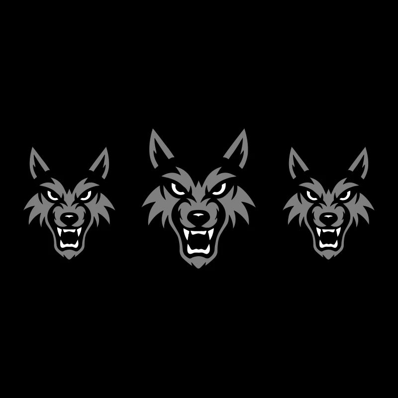 Wolf Kopf Gruppe Rudel