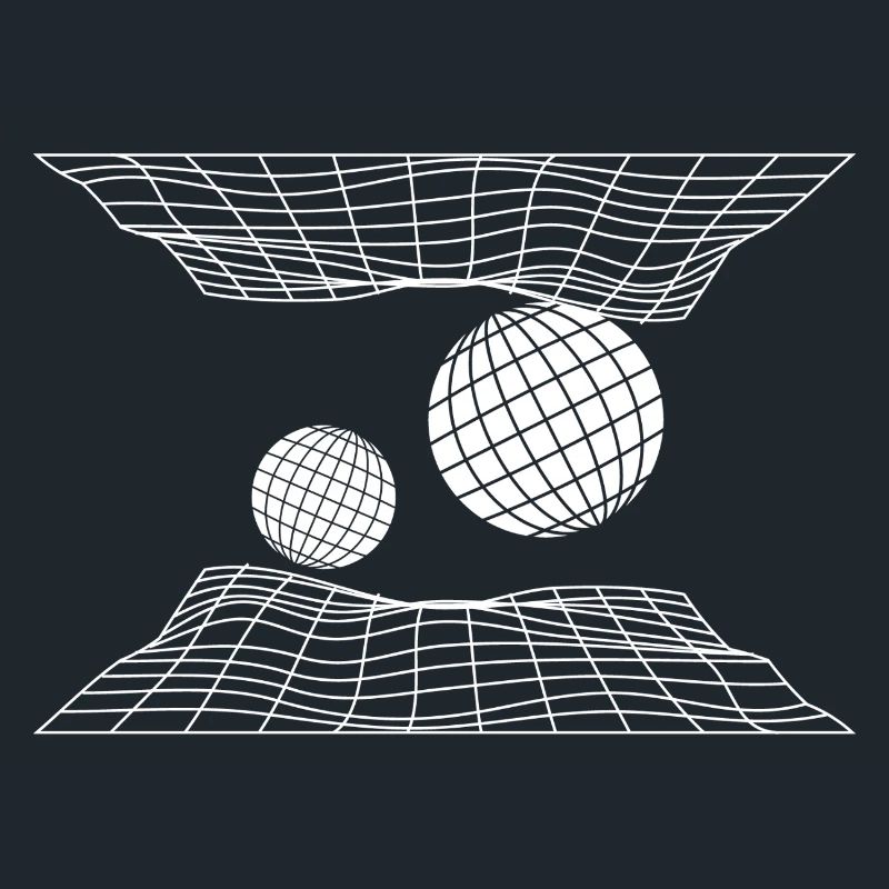 Futuristic Grid Space Spheres Design