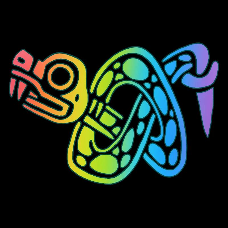 Noeud de serpent multicolore