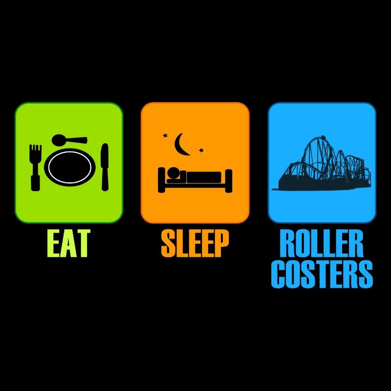 eat sleep roller coaster free time gift