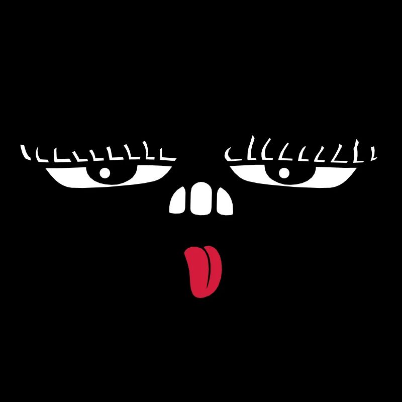 langue sortir la bouche 2 sourcils yeux