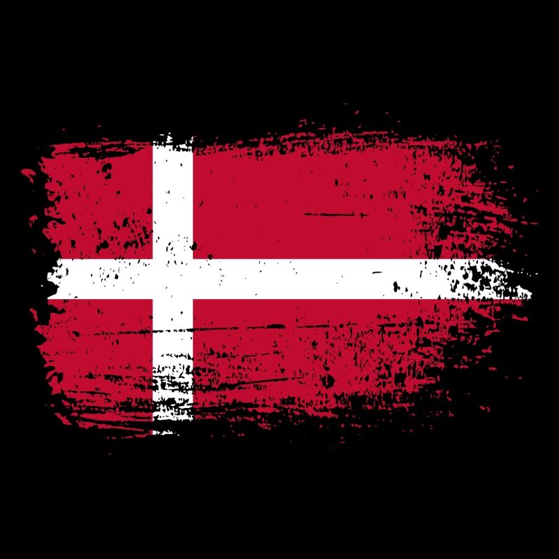 Grunge Danish Flag Print