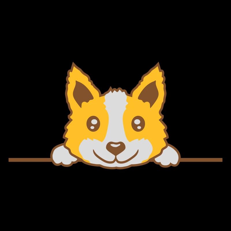 Hund hinter Mauer guckt