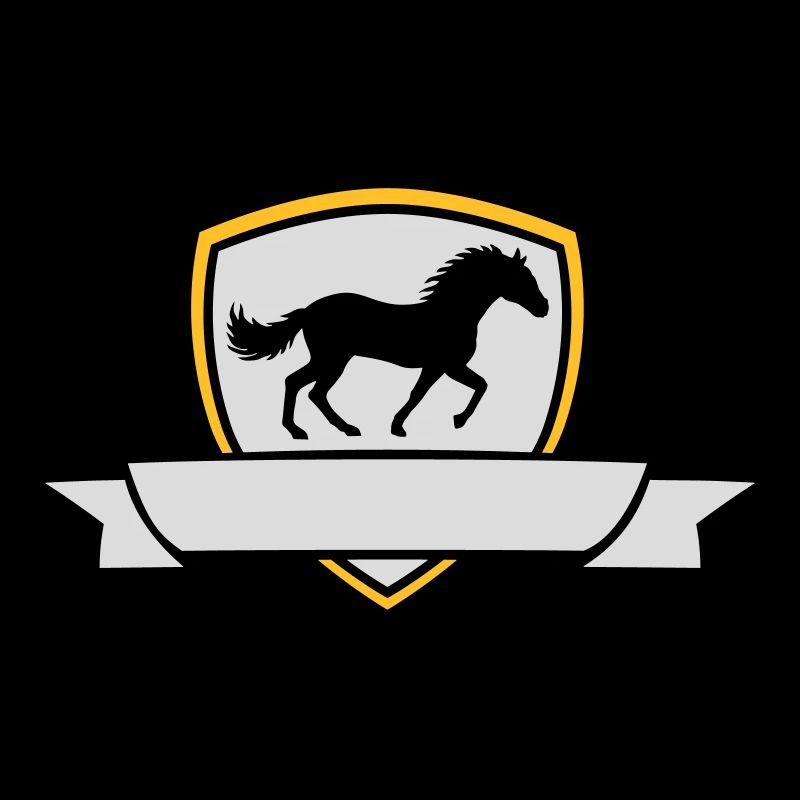 Banner Horse Coat of Arms Shield