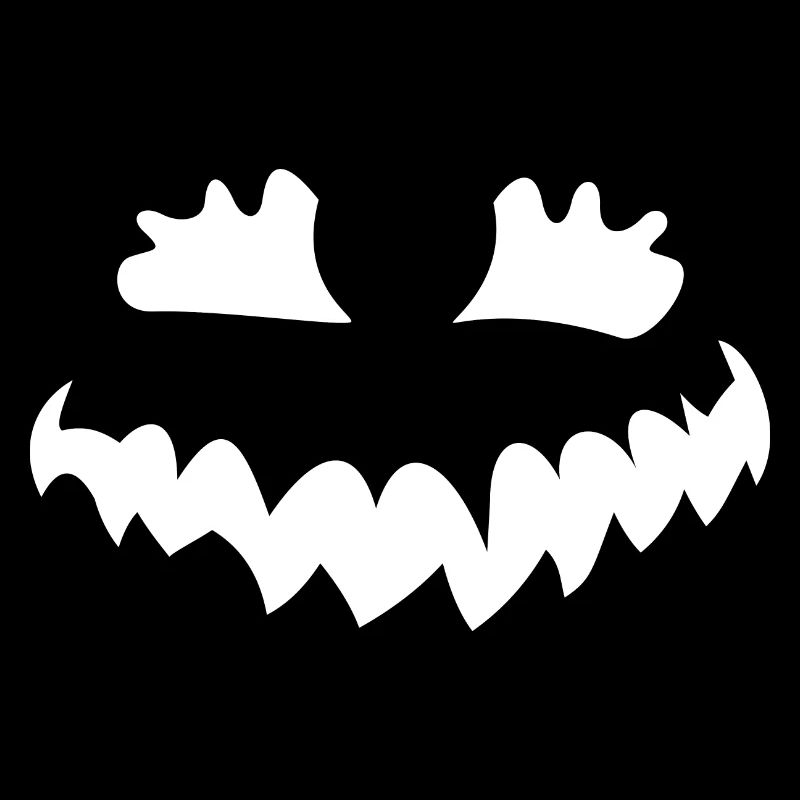 creepy pumpkin face for Halloween