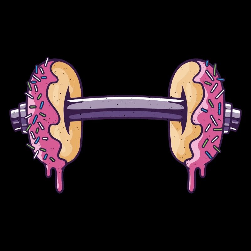 Workout mit Donuts Hantel