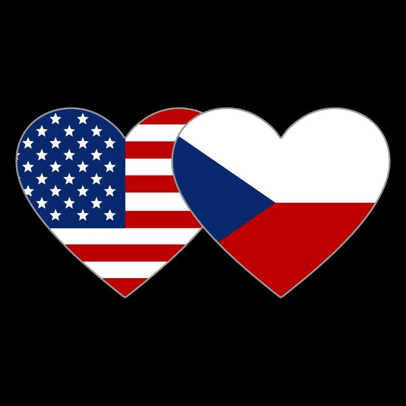 Drapeau des États-Unis et de la République tchèque