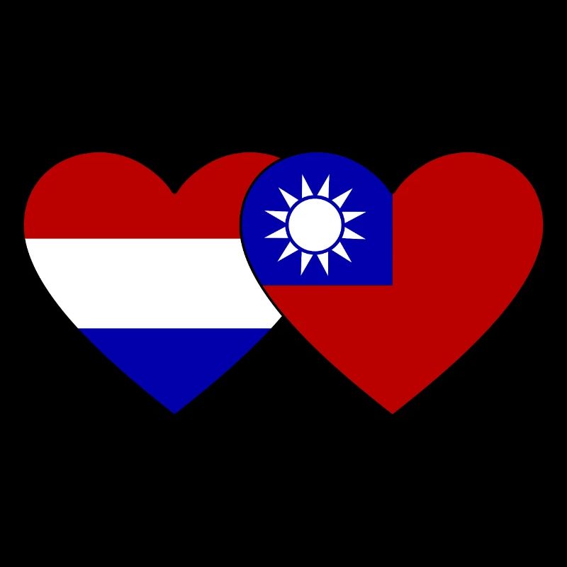 Cœur de drapeau de Taïwan