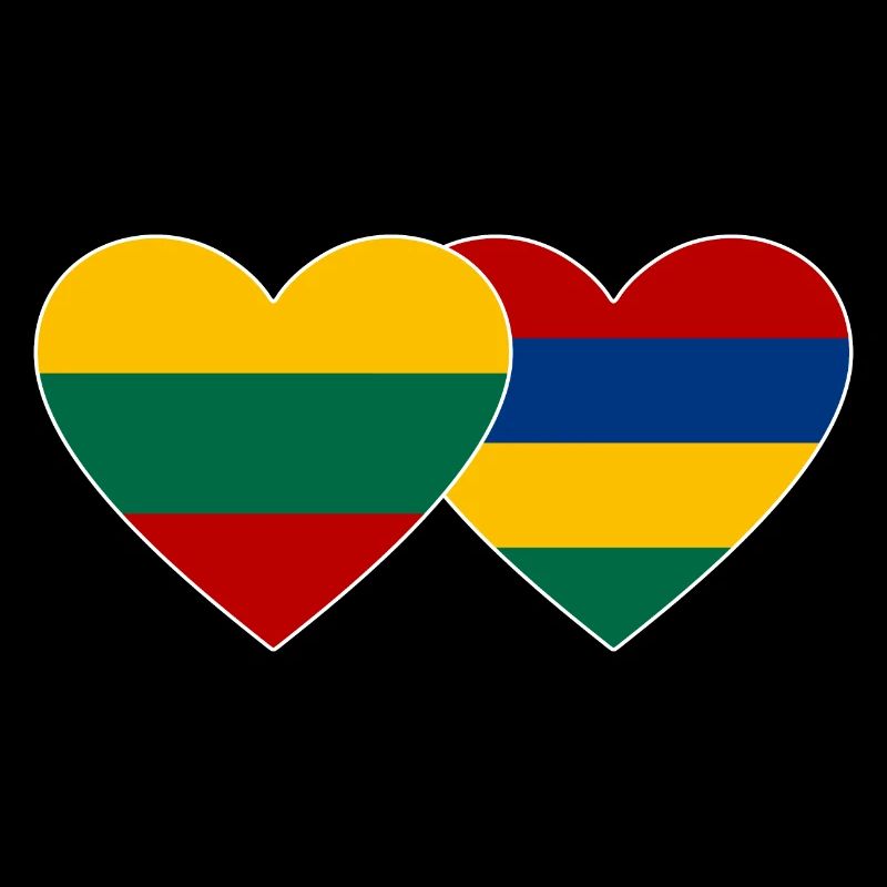Lituanie Maurice Flag Coeur