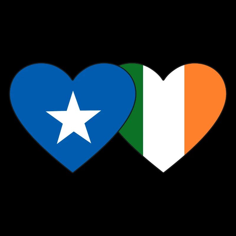 Somalie Irlande Flag Heart