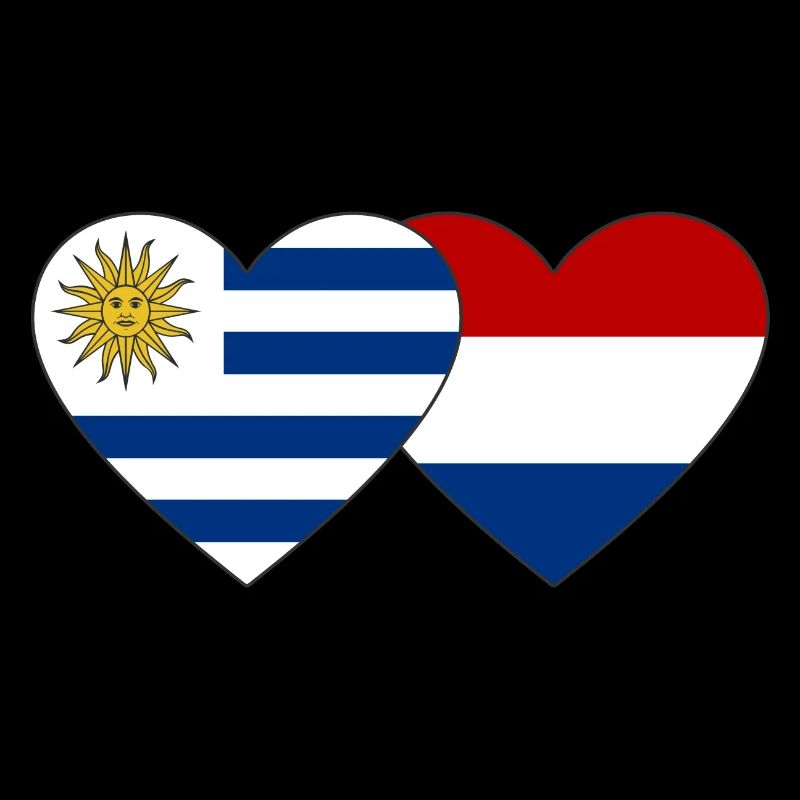 Uruguay Drapeau du cœur de Hollande