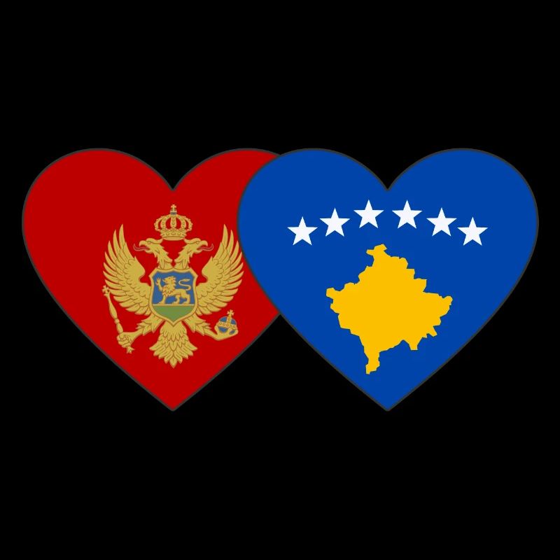 Monténégro Kosovo Drapeau